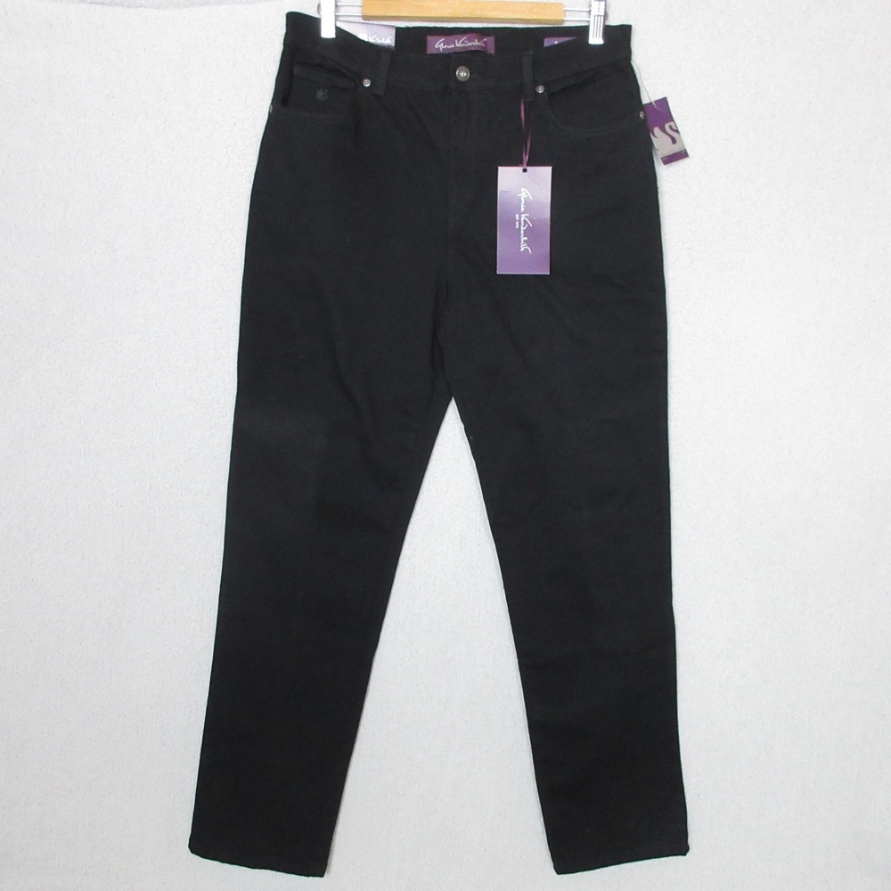 Gloria Vanderbilt Amanda Classic Fit Tapered Black Jeans Women Size 12 (32x31.5)